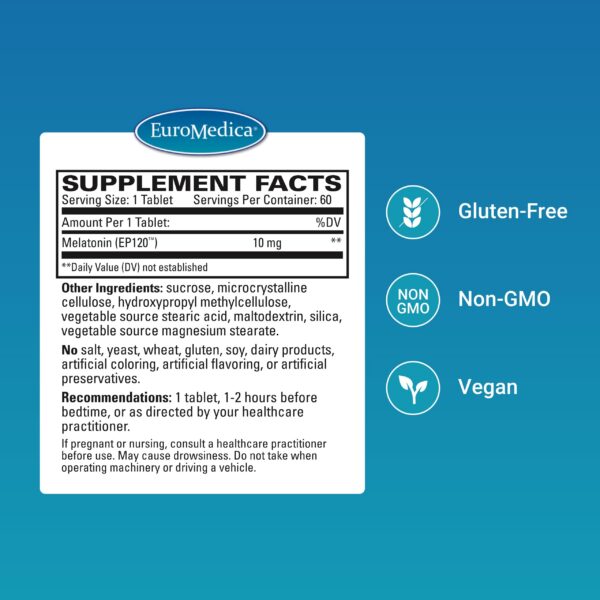 Version 1.0.0 Etiqueta Euromedica Melatonina con información nutricional