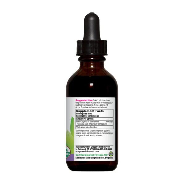 Etiqueta extracto Hierba de San Juan fresco Oregon's Wild Harvest