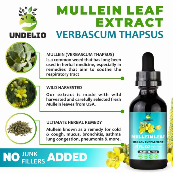 Etiqueta extracto hoja de gordolobo Undelio 4 onzas