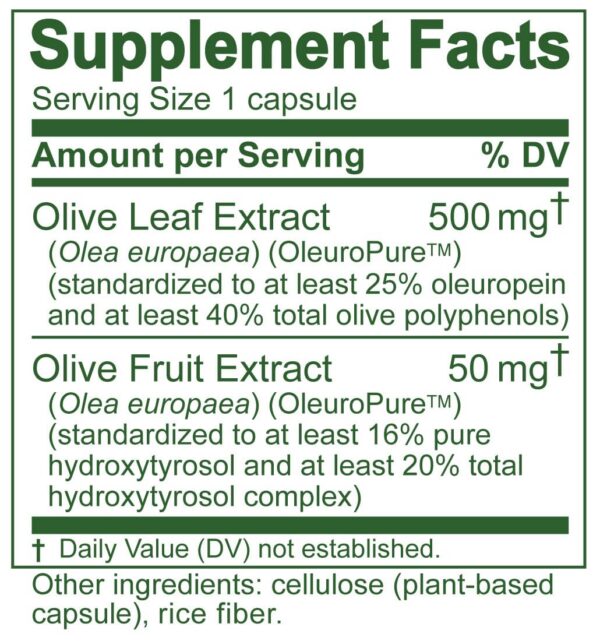 Version 1.0.0 Etiqueta extracto hoja de olivo oleuropeina 25%