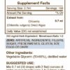 Etiqueta producto extracto líquido de Chlorella sin azúcares añadidos
