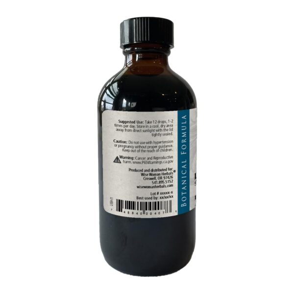 Etiqueta extracto líquido raíz regaliz sin alcohol