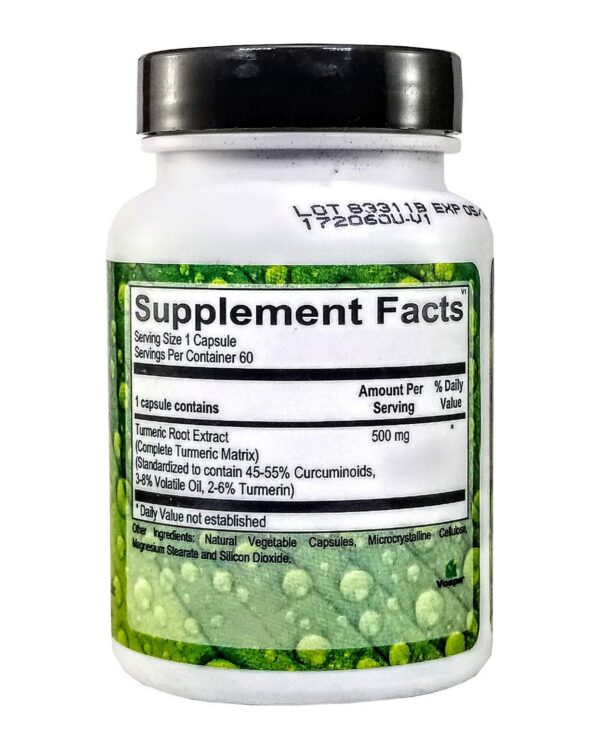Etiqueta frontal extracto natural cúrcuma Dr. Joe's