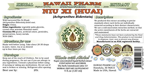 Etiqueta extracto natural NIU Xi raíz Achyranthes 4x4 fl oz