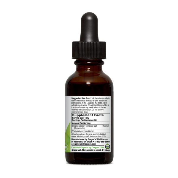 Version 1.0.0 etiqueta extracto olmo resbaladizo Oregon's Wild Harvest