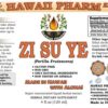 Version 1.0.0 Etiqueta frontal extracto Zi Su Ye tintura herbal
