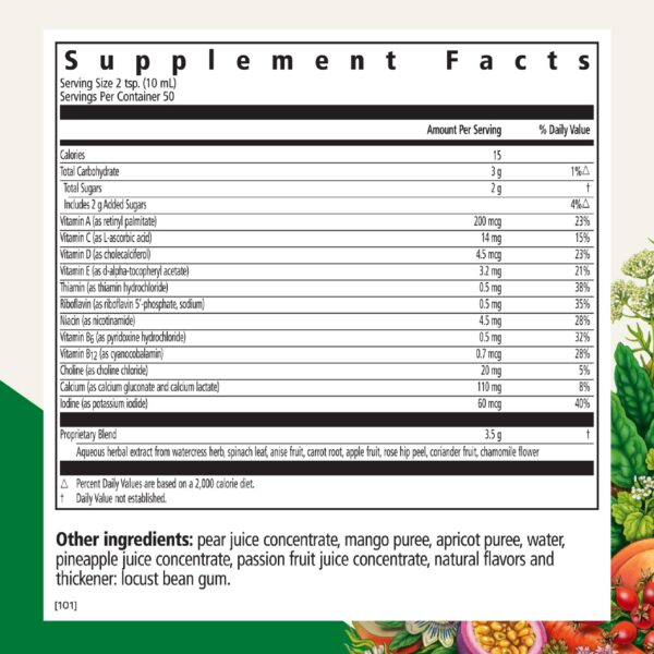 Version 1.0.0 Etiqueta Floradix Kinder Love multivitaminas para niños