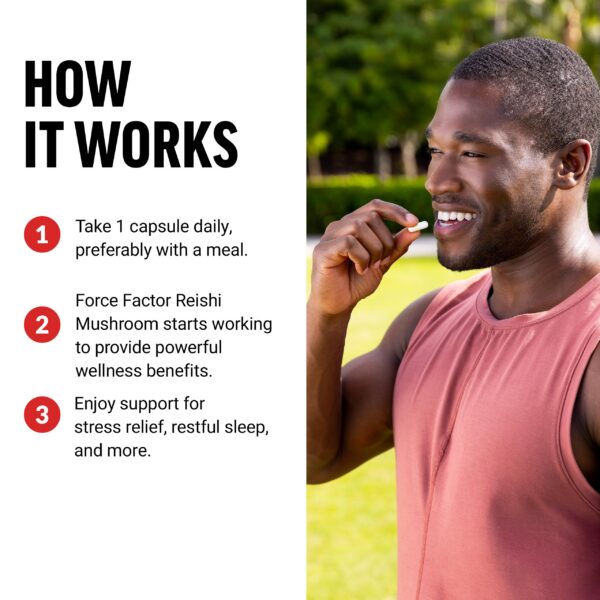 Etiqueta de Force Factor Reishi Suplemento