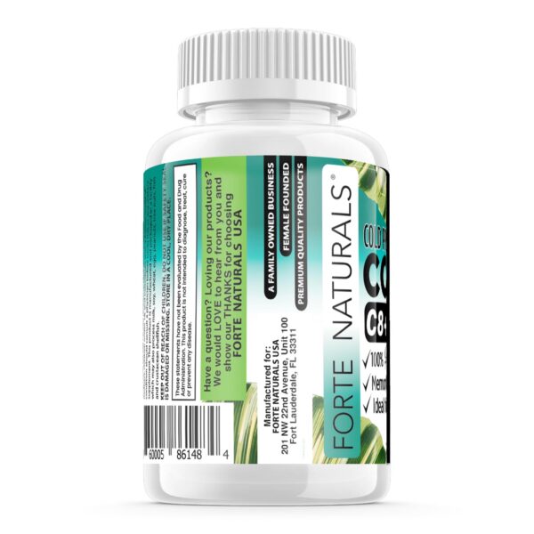 Etiqueta FORTE NATURALS con información del producto