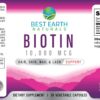 Etiqueta frasco Best Earth Naturals Biotina cápsulas