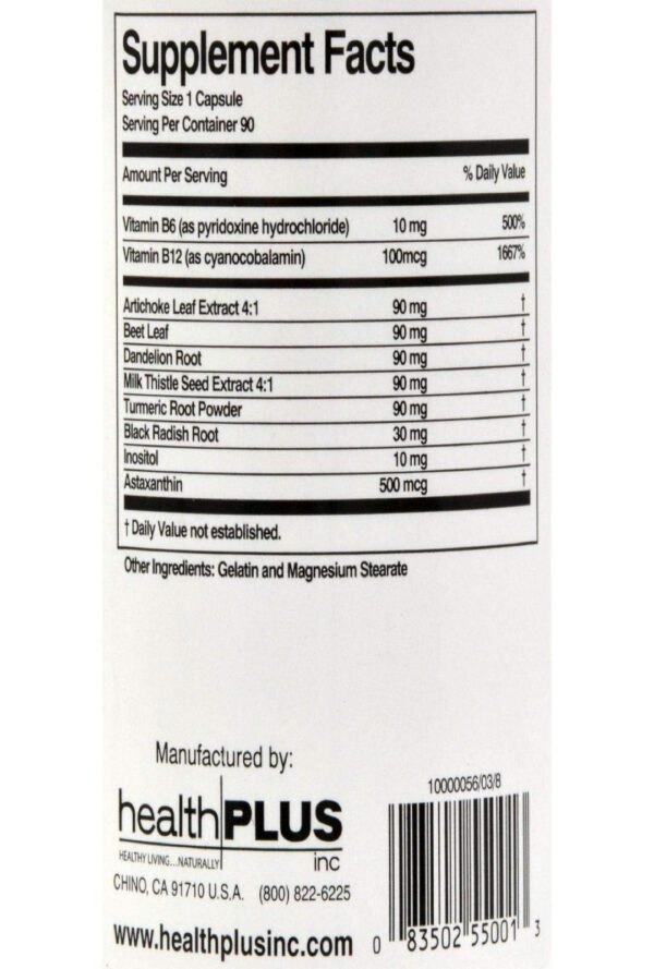 Version 1.0.0 Etiqueta frasco Liver Cleanse Health Plus