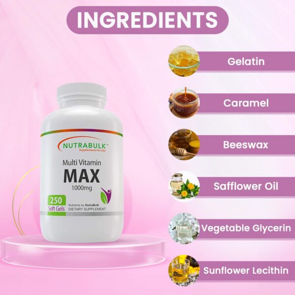 Etiqueta del frasco NutraBulk Multi-Vitamin MAX