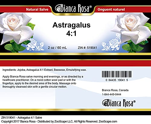 Etiqueta frasco pomada Bianca Rosa Astrágalo 4:1