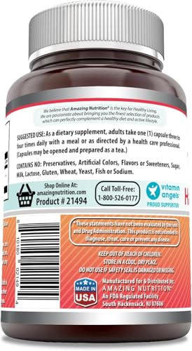 Etiqueta frasco suplemento bayas de espino Amazing Formulas