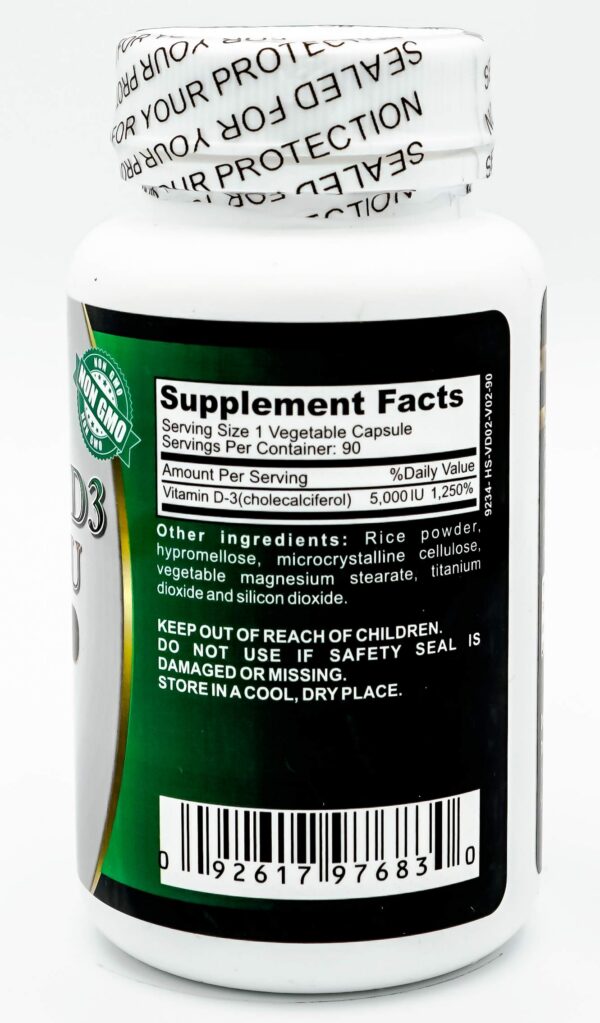 Version 1.0.0 Etiqueta del frasco Vitamina D3 5000 UI