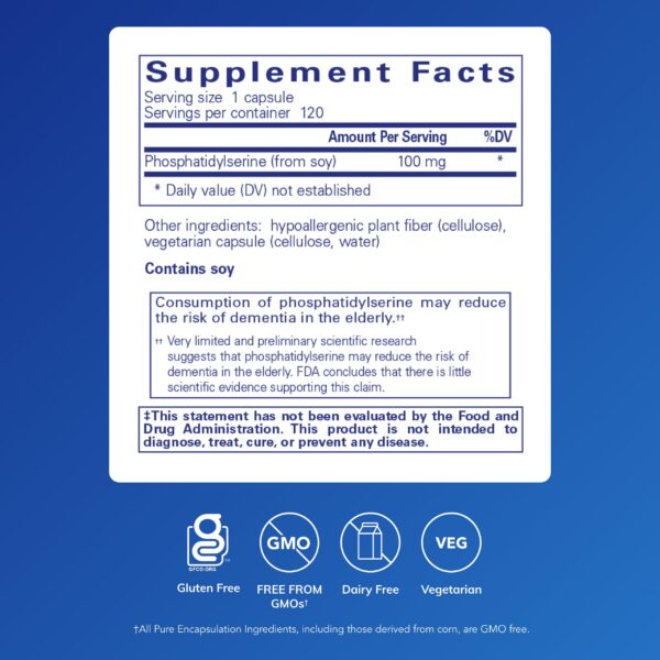 Frente de etiqueta PS100 Pure Encapsulations