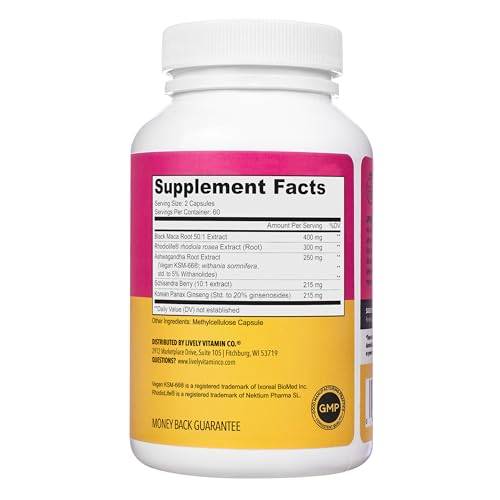 Version 1.0.0 Etiqueta frontal Adrenal Boost suplemento estrés y memoria