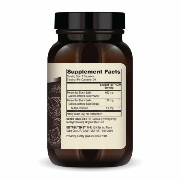 Etiqueta frontal ajo negro fermentado Dr. Mercola