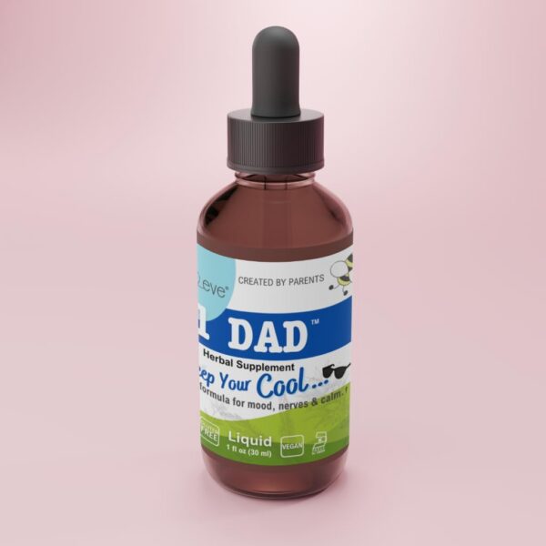 Etiqueta frontal Anna & Eve #1 Dad soporte herbal 1 onza líquida