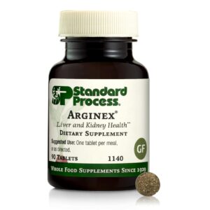 Etiqueta frontal de Arginex 90 tabletas