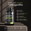 Etiqueta frontal suplemento Ashwagandha 100 Supps con pimienta