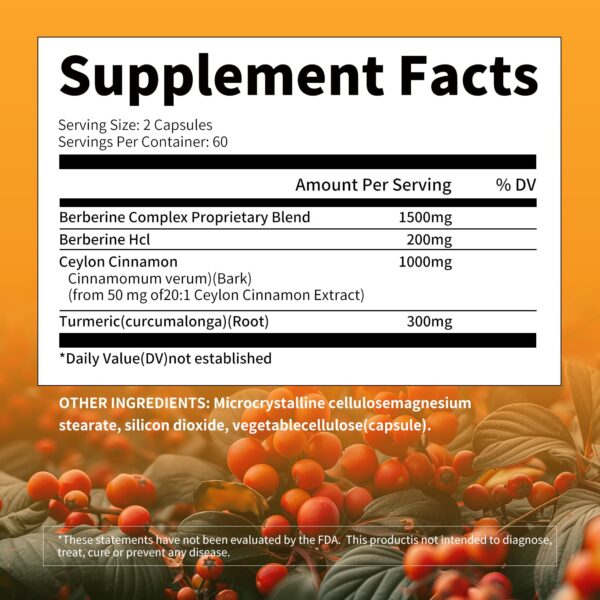 Version 1.0.0 Etiqueta frontal Berberina ElevateLife suplemento