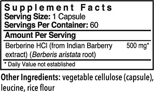 Etiqueta frontal berberina Patient One para salud cardíaca y GI