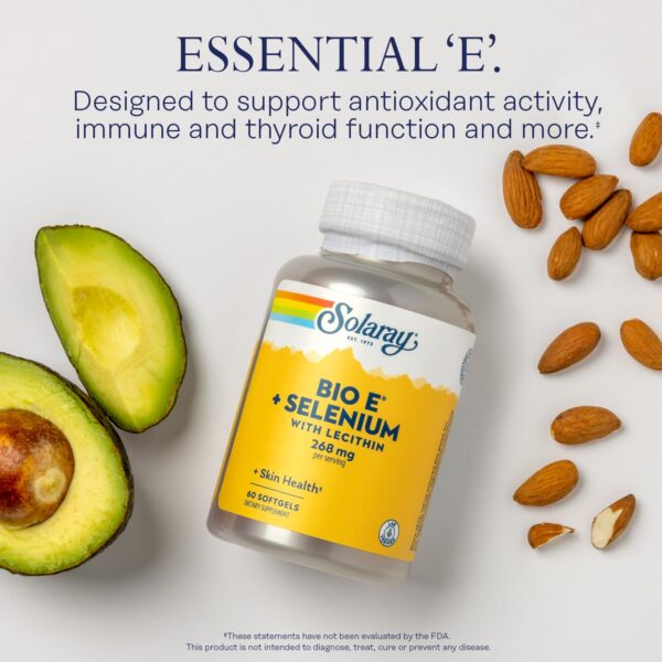 Etiqueta frontal Bio Vitamina E 400 IU con Selenio