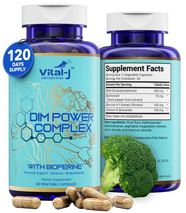 Etiqueta frontal con Bioperine y bròcoli