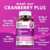Etiqueta frontal Bold Cranberry Plus con vitamina C no GMO