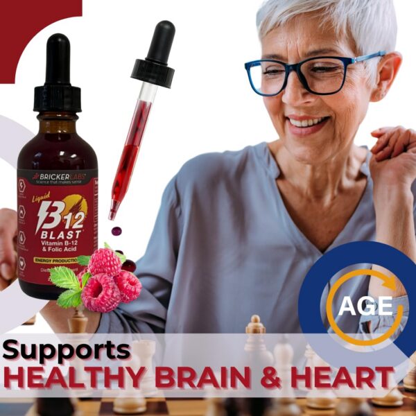 Version 1.0.0 Etiqueta frontal bricker labs suplemento vitamina b12 b12 blast líquido