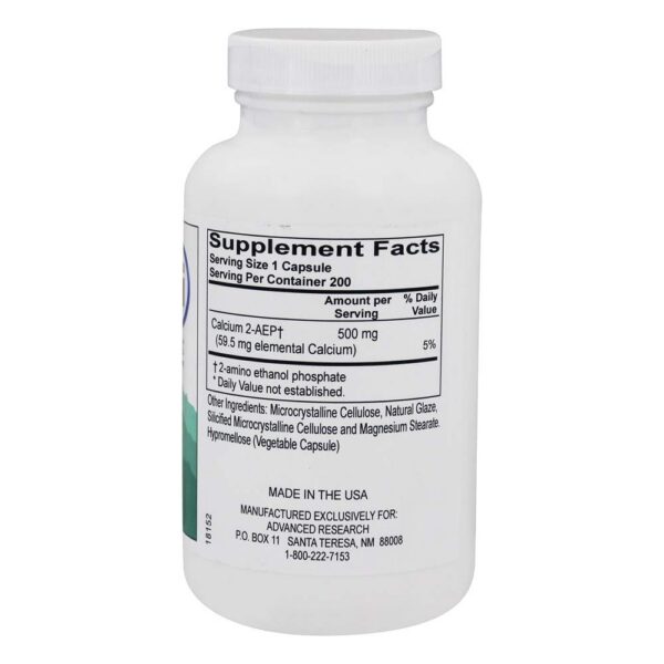 Etiqueta frontal de calcio 2-AEP cápsulas vegetales