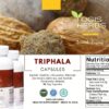 Etiqueta frontal cápsulas Triphala YOGIS HERBS 90 unidades