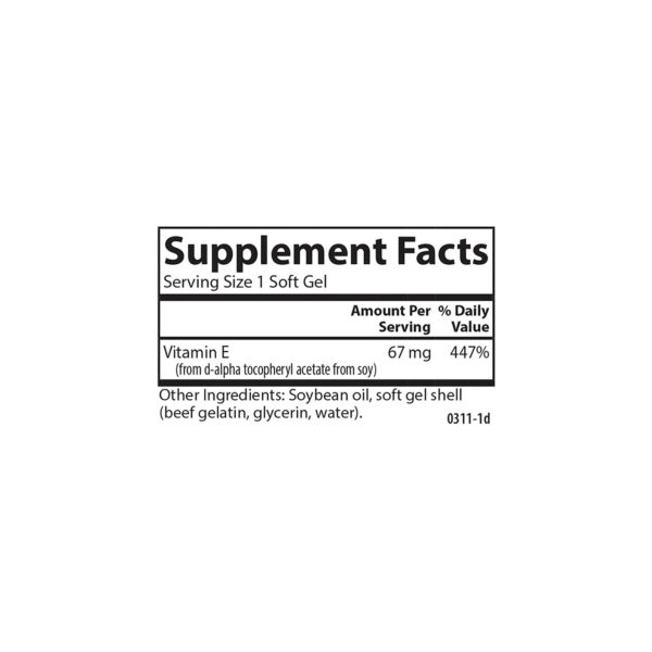 Etiqueta frontal Carlson vitamina e