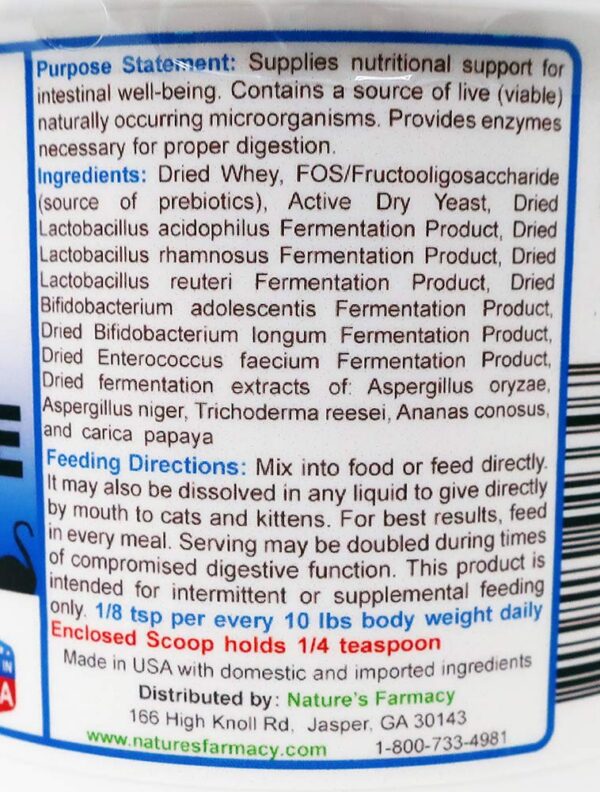 Etiqueta frontal suplemento CATZYMES Probiotic Daily Balance