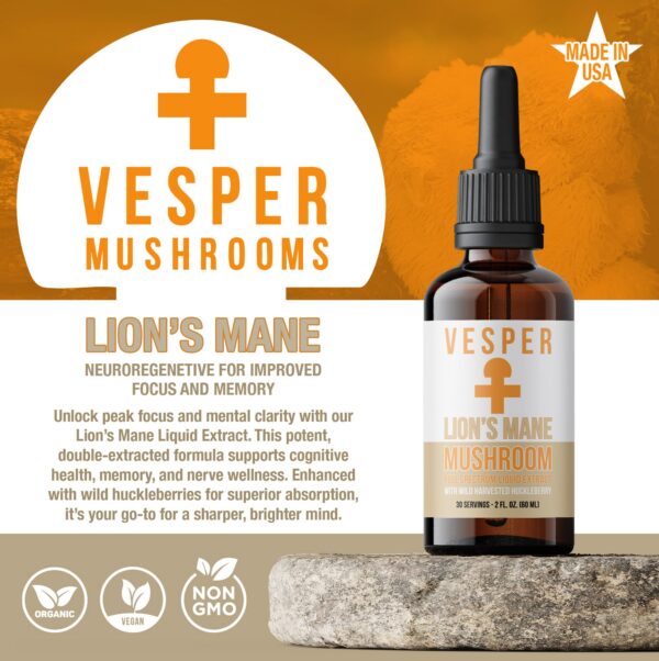 Etiqueta frontal extracto Melena de León Vesper 59 ml