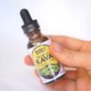 Etiqueta frontal extracto raíz de Kava sabor coco 1oz Maui Medicinal Herbs