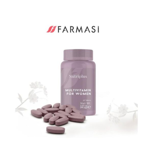 Etiqueta frontal FARMASi Nutriplus multivitaminas mujer