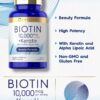 Etiqueta frontal frasco Biotina Carlyle 10000mcg