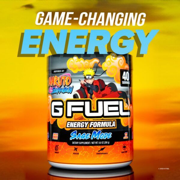 Etiqueta frontal G Fuel Sage Mode en polvo