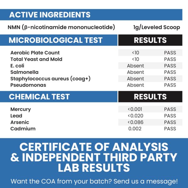 Version 1.0.0 Etiqueta frontal Genex NMN en polvo
