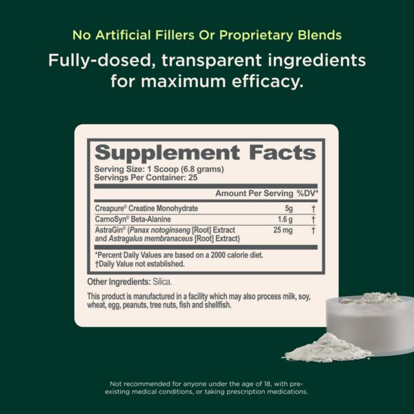 Etiqueta frontal de Genius Creatine The Genius Brand