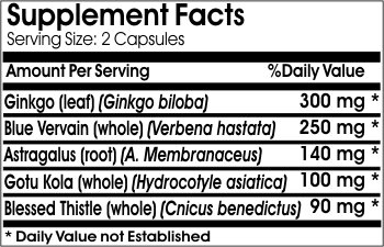 Version 1.0.0 Etiqueta frontal Gingko Biloba Max Complex Naturetition