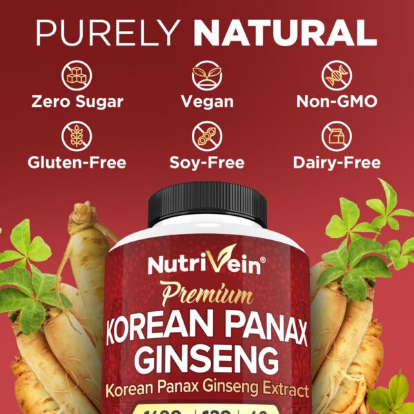 Version 1.0.0 Etiqueta frontal Ginseng rojo Nutrivein