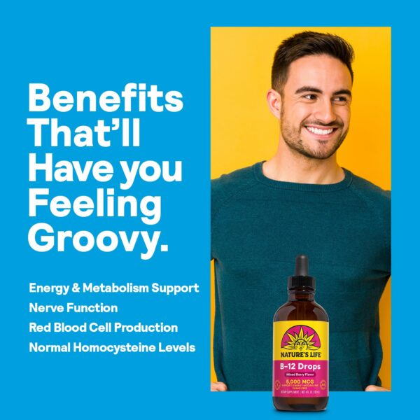 Etiqueta frontal gotas vitamina b12 natures life