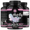 Version 1.0.0 Etiqueta frontal Hair Envy Angry Supplements biotina
