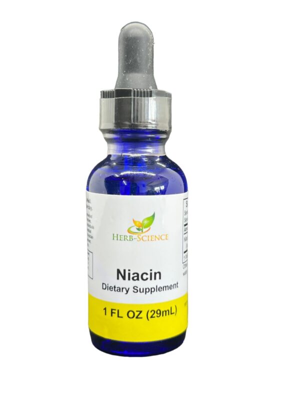 Etiqueta frontal Herb-Science vitamina B3 gotas