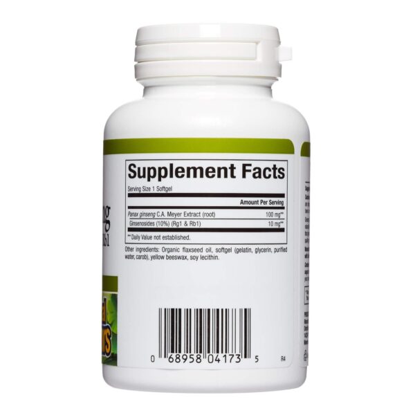 Version 1.0.0 Etiqueta frontal HerbalFactors Panax Ginseng suplemento adaptógeno