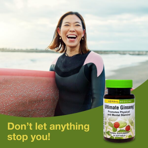 Version 1.0.0 Etiqueta frontal Herbs Etc Ultimate Ginseng suplemento herbal