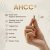 Etiqueta frontal HPD Rx AHCC y hongo shiitake 1100 mg